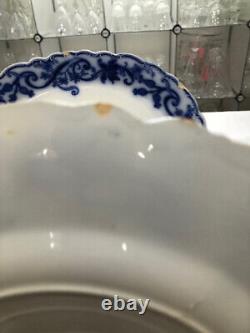 Andorra Flow Blue by Johnson Bros. 5pcs of Circa 1901 Vintage Dinnerware