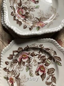 Antique 1930s johnson bros winsdor ware apple blossom 10 salad dishes England