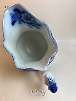 Antique Brooklyn Johnson Bros. England Flo Blue Pitcher