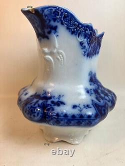 Antique Brooklyn Johnson Bros. England Flo Blue Pitcher