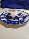 Antique Flow Blue Cir 1900 Johnson Bros Eng Kenworth Ptrn Lid Cheese Dish