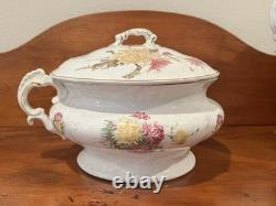 Antique Johnson Bros. Chamber Set Pitcher, Basin, Waste, Chamber, Soap, Brush