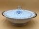 Antique Johnson Bros England Covered Soup Tureen Lid Blue Flower Basket 1913