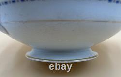Antique Johnson Bros England Covered Soup Tureen Lid Blue Flower Basket 1913