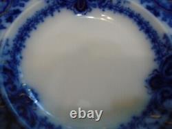 Antique Johnson Bros England Persian Bowl Flow Blue 9 Flat Rim Gold accents