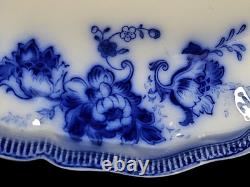 Antique Johnson Bros England Richmond 16 3/8 x 1.5in Flow Blue Platter EUC