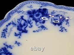 Antique Johnson Bros England Richmond 16 3/8 x 1.5in Flow Blue Platter EUC