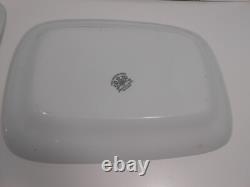 Antique Johnson Bros Royal Ironstone China 2 White Rectangle Platters England