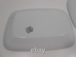 Antique Johnson Bros Royal Ironstone China 2 White Rectangle Platters England