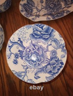 Antique Johnson Brothers Blue English Chippendale Huge Set