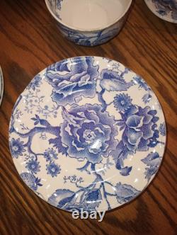 Antique Johnson Brothers Blue English Chippendale Huge Set