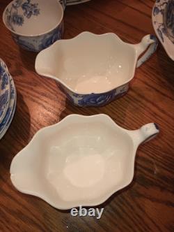 Antique Johnson Brothers Blue English Chippendale Huge Set