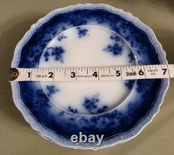 Antique Johnson Brothers Clayton Flow Blue 7 Salad Dessert Plates Set of 10