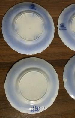 Antique Johnson Brothers Clayton Flow Blue 7 Salad Dessert Plates Set of 10