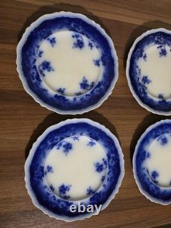 Antique Johnson Brothers Clayton Flow Blue 7 Salad Dessert Plates Set of 10