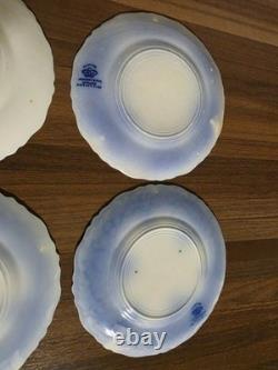 Antique Johnson Brothers Clayton Flow Blue 7 Salad Dessert Plates Set of 10