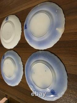 Antique Johnson Brothers Clayton Flow Blue 7 Salad Dessert Plates Set of 10