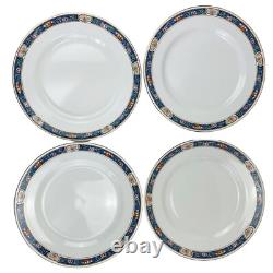 Antique Johnson Brothers England Plates Dish Set 16 pc Art Deco Blue Band Gold