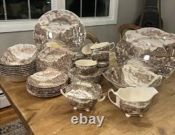 Antique Johnson Brothers Old English Countryside, 44 Pieces great condition