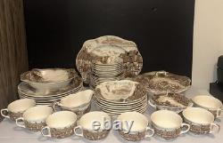 Antique Johnson Brothers Old English Countryside, Service For 8 55 Pieces Total