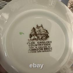 Antique Johnson Brothers Old English Countryside, Service For 8 55 Pieces Total