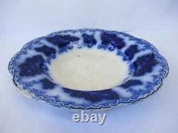 Antique Normandy Pattern Flow Blue Plate Johnson Brothers England Porcelain F75