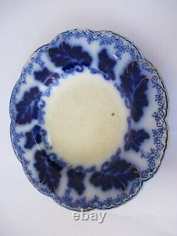 Antique Normandy Pattern Flow Blue Plate Johnson Brothers England Porcelain F75