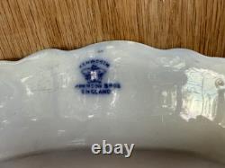 Antique Oval Platter Flow Blue Kenworth BlackBerry 12.5x9.25 Johnson bros