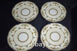 Antique PAREEK Johnson Bros England Dinner Plates Floral Design Set of 8