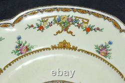 Antique PAREEK Johnson Bros England Dinner Plates Floral Design Set of 8