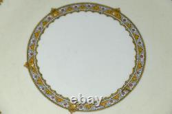 Antique PAREEK Johnson Bros England Dinner Plates Floral Design Set of 8