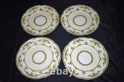 Antique PAREEK Johnson Bros England Dinner Plates Floral Design Set of 8