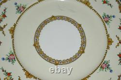 Antique PAREEK Johnson Bros England Dinner Plates Floral Design Set of 8