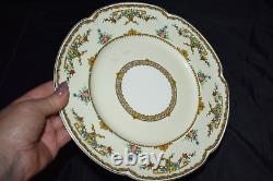 Antique PAREEK Johnson Bros England Dinner Plates Floral Design Set of 8