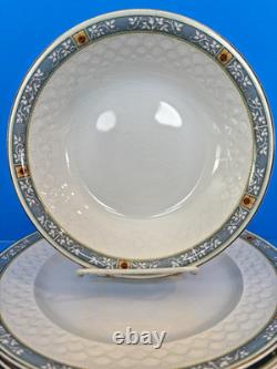 Antique Rare Johnson Bros EUNICE Dinner Plates/Bowls/Soup Tureen -Gold Rim
