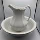 Antique Royal Ironstone China Johnson Bros. England Pitcher And Basin/bowl White