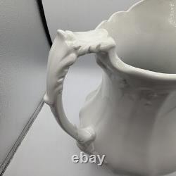 Antique Royal Ironstone China Johnson Bros. England Pitcher and Basin/Bowl White