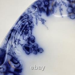 Antique Serving Platter 12x16 FlowBlue Peach Royal Semi Porcelain Johnson Bros