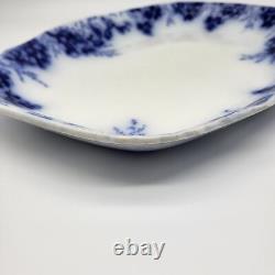 Antique Serving Platter 12x16 FlowBlue Peach Royal Semi Porcelain Johnson Bros