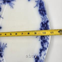Antique Serving Platter 12x16 FlowBlue Peach Royal Semi Porcelain Johnson Bros