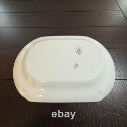 Antique Victorian Johnson Bros England Porcelain Floral Platter 12 inch Oval