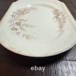 Antique Victorian Johnson Bros England Porcelain Floral Platter 12 inch Oval