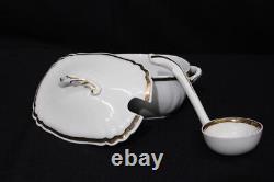 Antique c. 1900 Johnson Bros. Royal Ironstone TUREEN withLid & Ladle, Lustre Trim