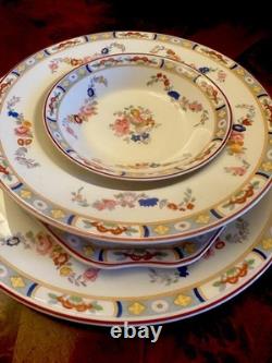 Antq Rare Pareek Johnson Bros. England Arundale 68 Pcs Floral Dining Set Read