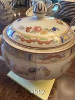 Antq Rare Pareek Johnson Bros. England Arundale 68 Pcs Floral Dining Set Read