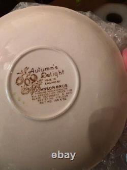 Autumn Bliss Johnson Bros Vintage Fruit Pattern Dinnerware Set
