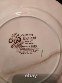 Autumn Bliss Johnson Bros Vintage Fruit Pattern Dinnerware Set