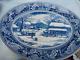 Blue & White Johnson Brothers Large Thanksgiving Platter Circa 1940's To 1950s`