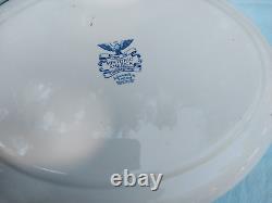 BLUE & WHITE JOHNSON BROTHERS LARGE THANKSGIVING PLATTER Circa 1940's to 1950s`