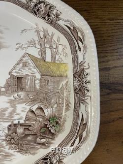 Barnyard King England Johnson Bros Large Turkey Platter 20 x 26 Excellent